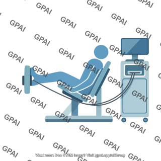 Eccentric muscle contraction dynamometer machine symbol
