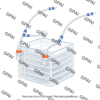 Layered cell culture vessel hyperstack 12 with cover