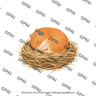 Hamster in nest
