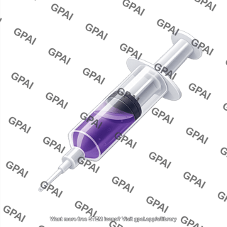 Syringe medium sized with media liquid 34 view 111