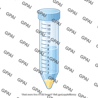 Falcon tube 15 ml 1 2 liquid with cell pellet and cap