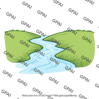 Stream with grass 02