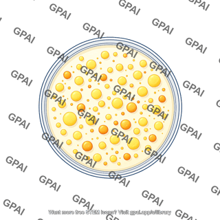 Petri dish with bacteria colonies top view