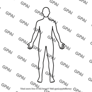 Human body outline adult male