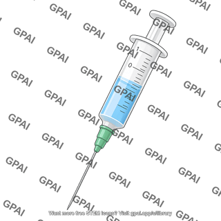 Small sized graduated syringe cropped upright editable needle