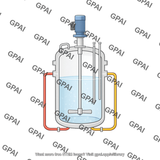 Stirred tank bioreactor schematic