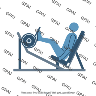 Resistance training symbol leg press