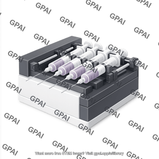Syringe pump multi channel with syringes 3 4 view