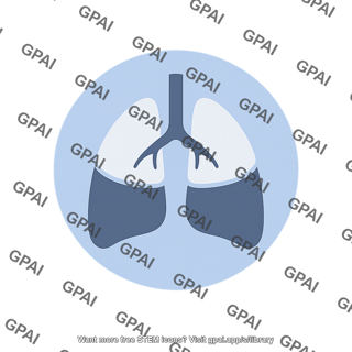 Human lungs on circle symbol