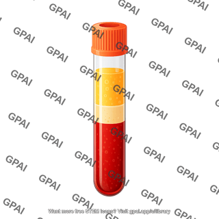 Blood vial centrifuged 3 with layers capped