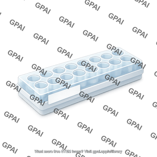 Well plate 16 wells 2 by 8 3d with label