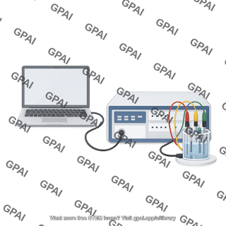 Electrochemical workstation with laptop