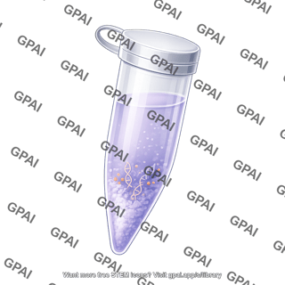 Eppendorf tube closed with precipitate crosslinked dna