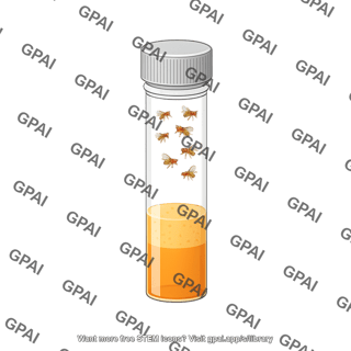 Food vial with drosophila 2