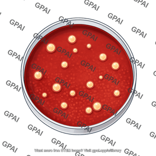 Petri dish blood agar top view