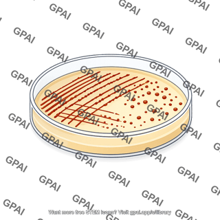 Petri dish with streak plate