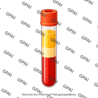 Blood vial centrifuged 1 with layers capped
