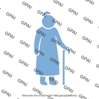 Person symbol elderly woman