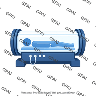 Hyperbaric chamber with patient symbol