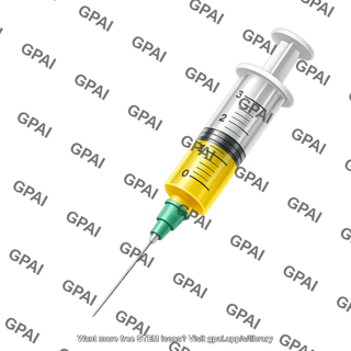 Medium sized graduated syringe cropped 45 degrees editable needle