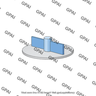 Radial flow impeller flat disc
