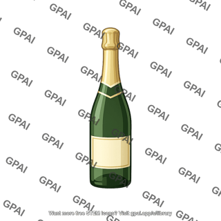 Wine sparkling bottle