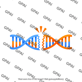 Dna with highlighted base pair symbol