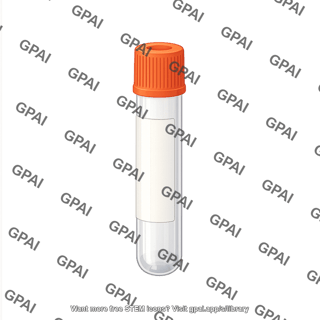 Blood vial empty with label capped