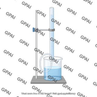 Eudiometer with beaker and stand
