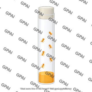 Drosophila tube tall with flies