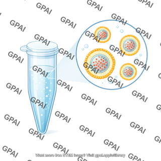 Eppendorf tube with liposome with active compound callout 35
