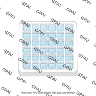 Q tray 6x8 grid top view full