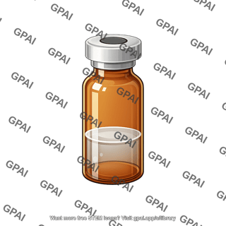 Lyophilization vial amber 10 ml with liquid