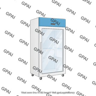 Lab refrigerator glass door