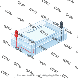 Gel electrophoresis horizontal with cathode and anode