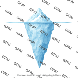 Iceberg with water line