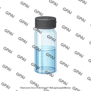 Small glass vial little fluid