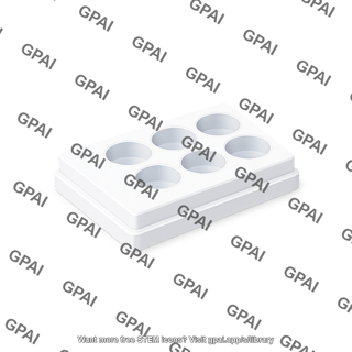 Well plate 6 wells 3d