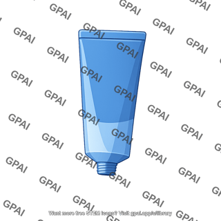 Squeeze tube 2 uncapped symbol