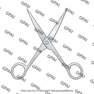 Scissors surgical open symbol