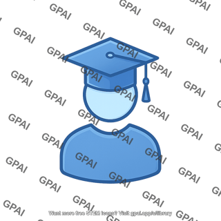 Person with graduation hat symbol