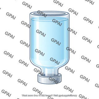 Glass vial full liquid inverted 668
