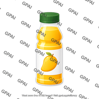 Juice bottle mango
