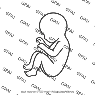 Human body outline fetus