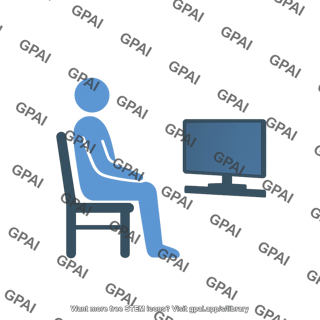 Person watching tv symbol