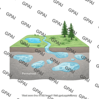 Permafrost landscape labeled