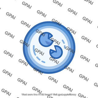 Autophagy icon on circle symbol