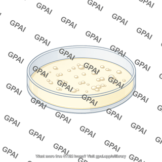 Petri dish with yeast