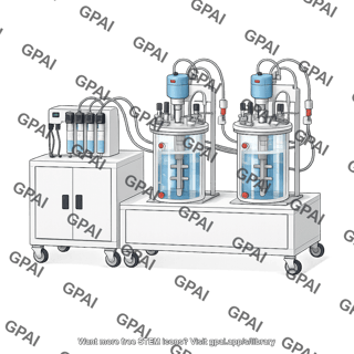 Process development bioreactor stratyx 250 with cart and automatic syringe filler