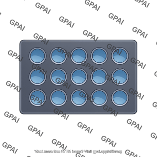 Well plate top view 12 wells